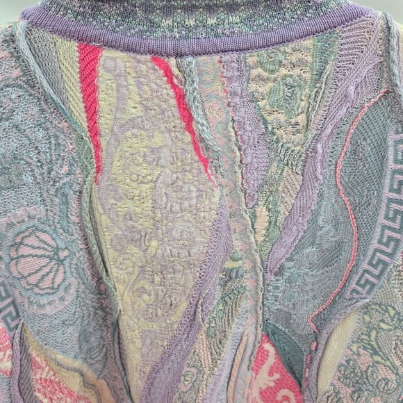 Limnos Pastel 100% Mercerised Cotton Open Australian Textured Sweater Large - Picture 12 of 15